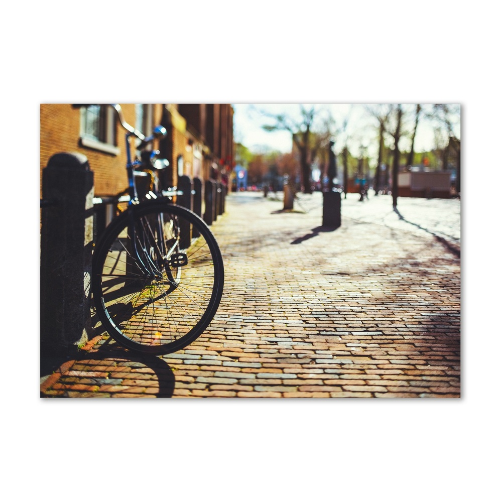 Tableau sur verre acrylique Vélo à Amsterdam