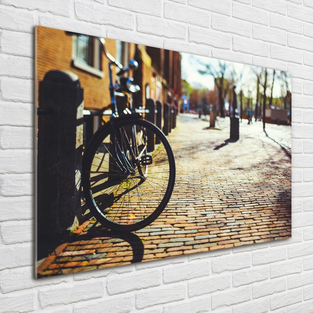 Tableau sur verre acrylique Vélo à Amsterdam