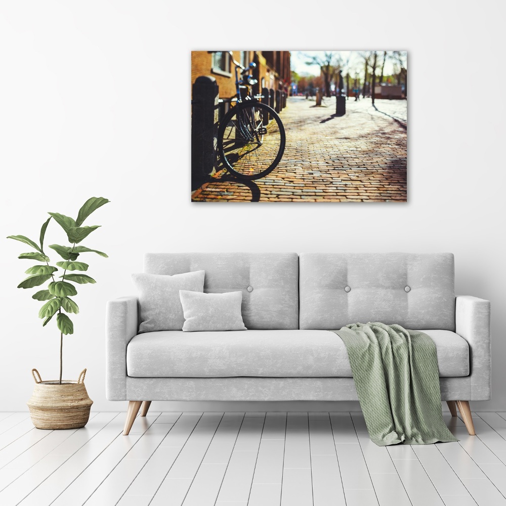 Tableau sur verre acrylique Vélo à Amsterdam