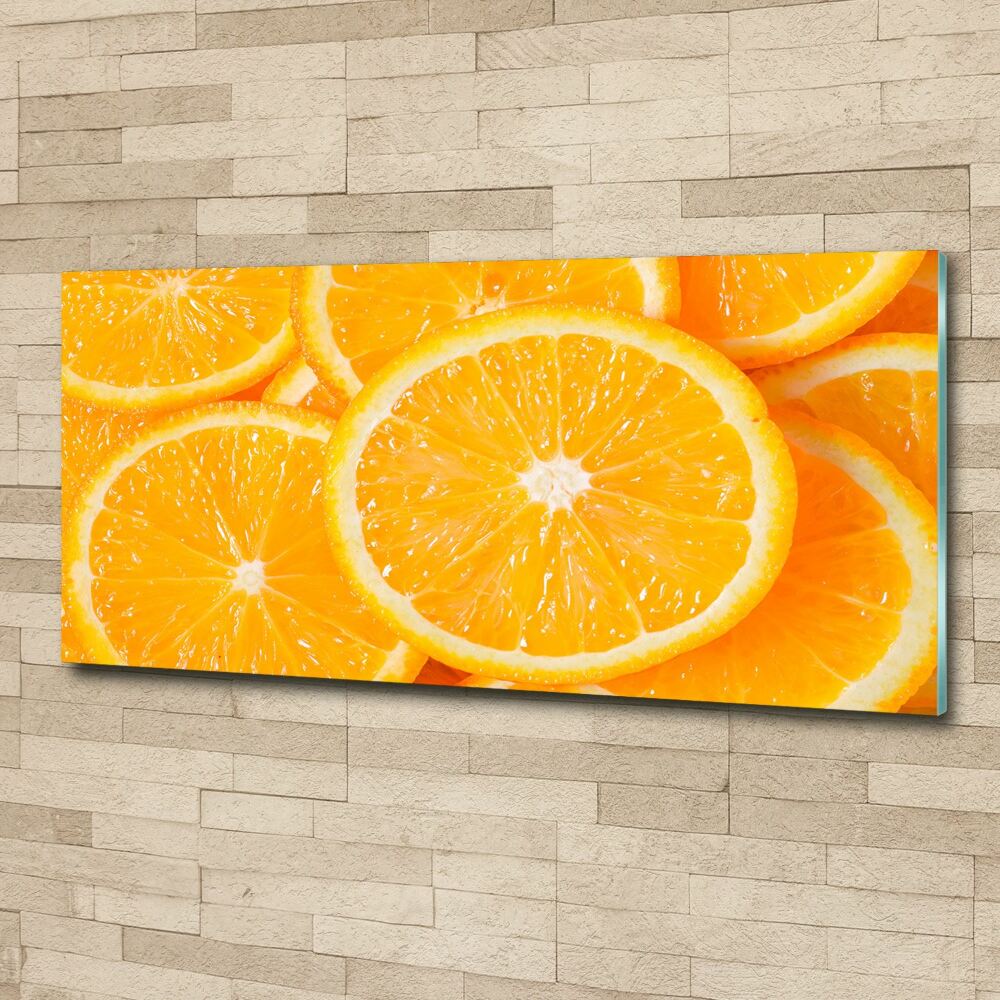 Tableau verre acrylique Tranches d'orange