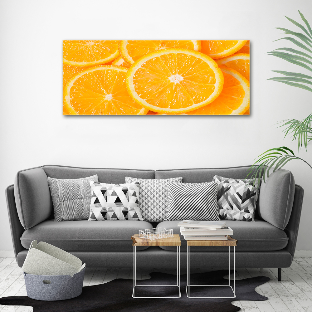 Tableau verre acrylique Tranches d'orange