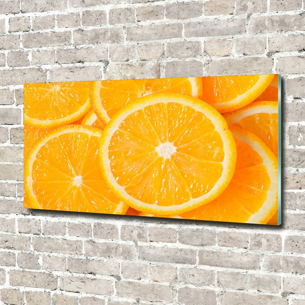 Tableau verre acrylique Tranches d'orange