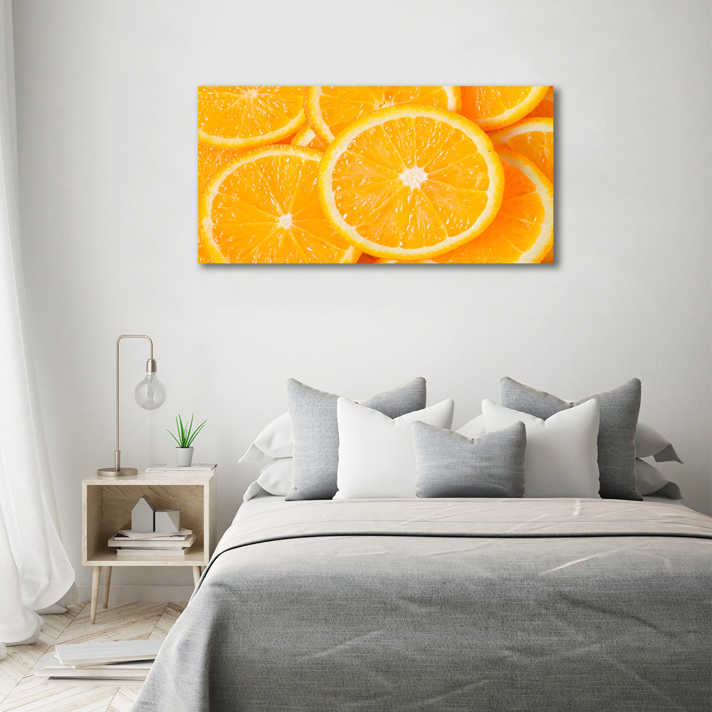 Tableau verre acrylique Tranches d'orange