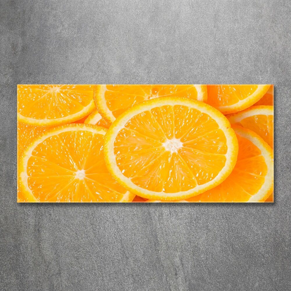 Tableau verre acrylique Tranches d'orange