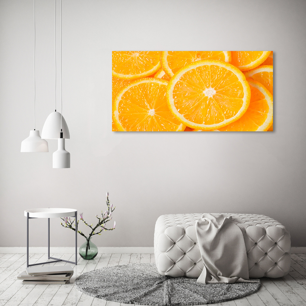 Tableau verre acrylique Tranches d'orange