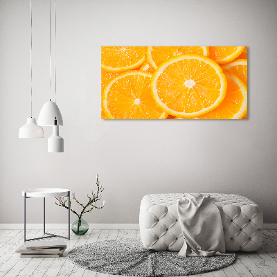 Tableau verre acrylique Tranches d'orange