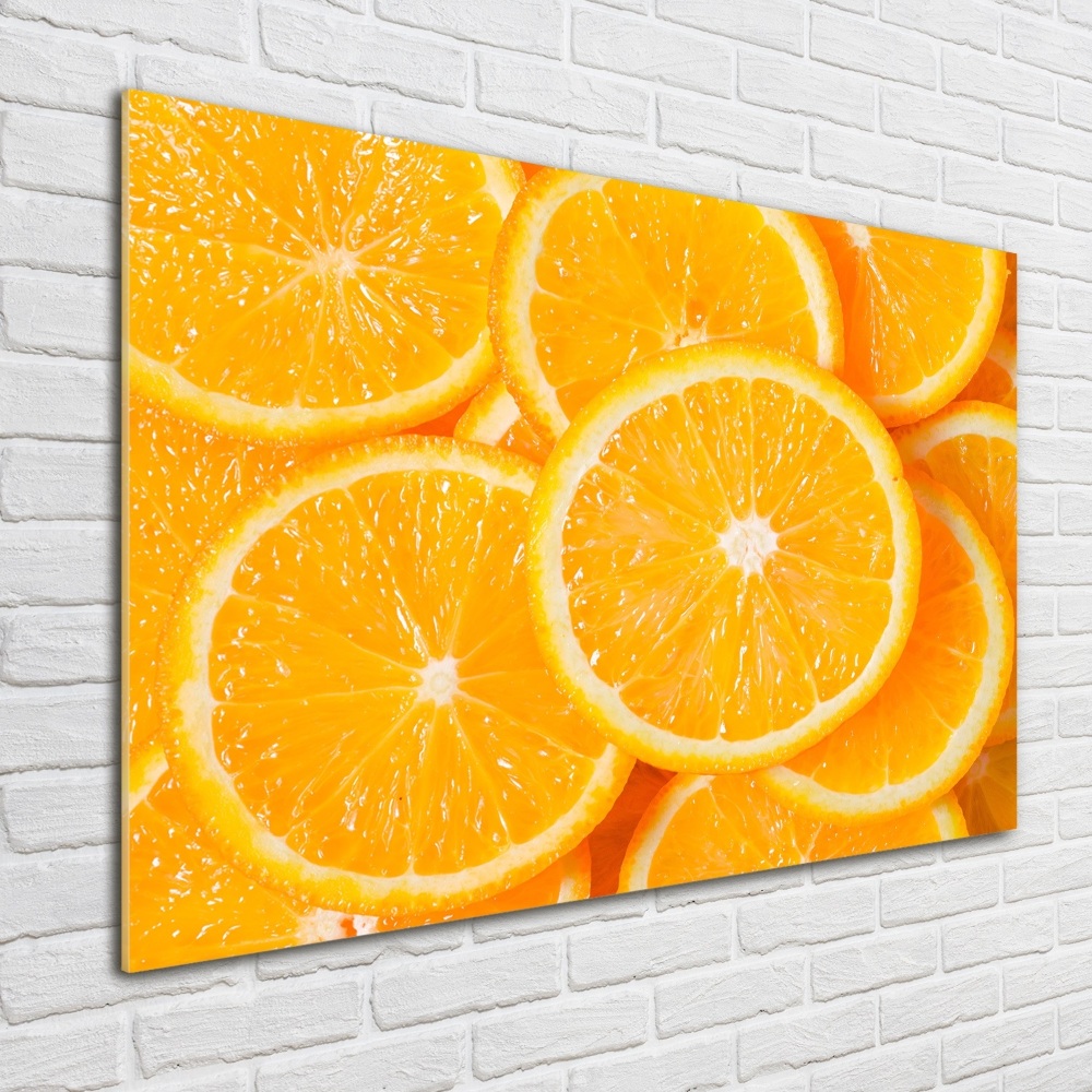 Tableau verre acrylique Tranches d'orange