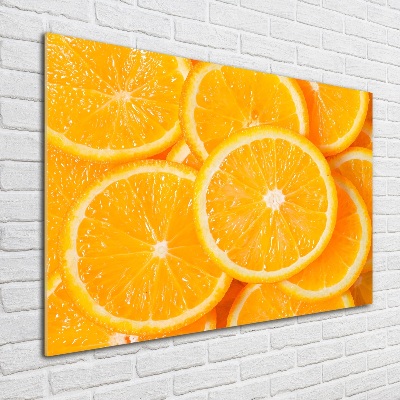 Tableau verre acrylique Tranches d'orange