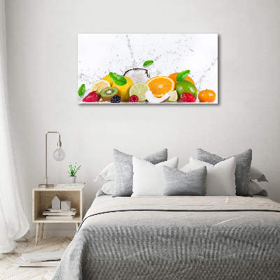 Tableau sur verre acrylique Fruit et eau