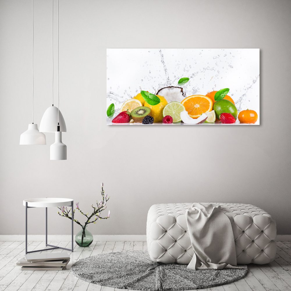 Tableau sur verre acrylique Fruit et eau