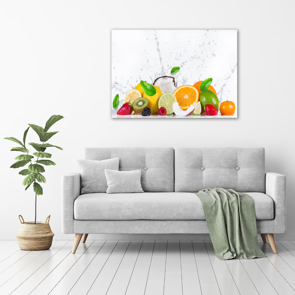 Tableau sur verre acrylique Fruit et eau