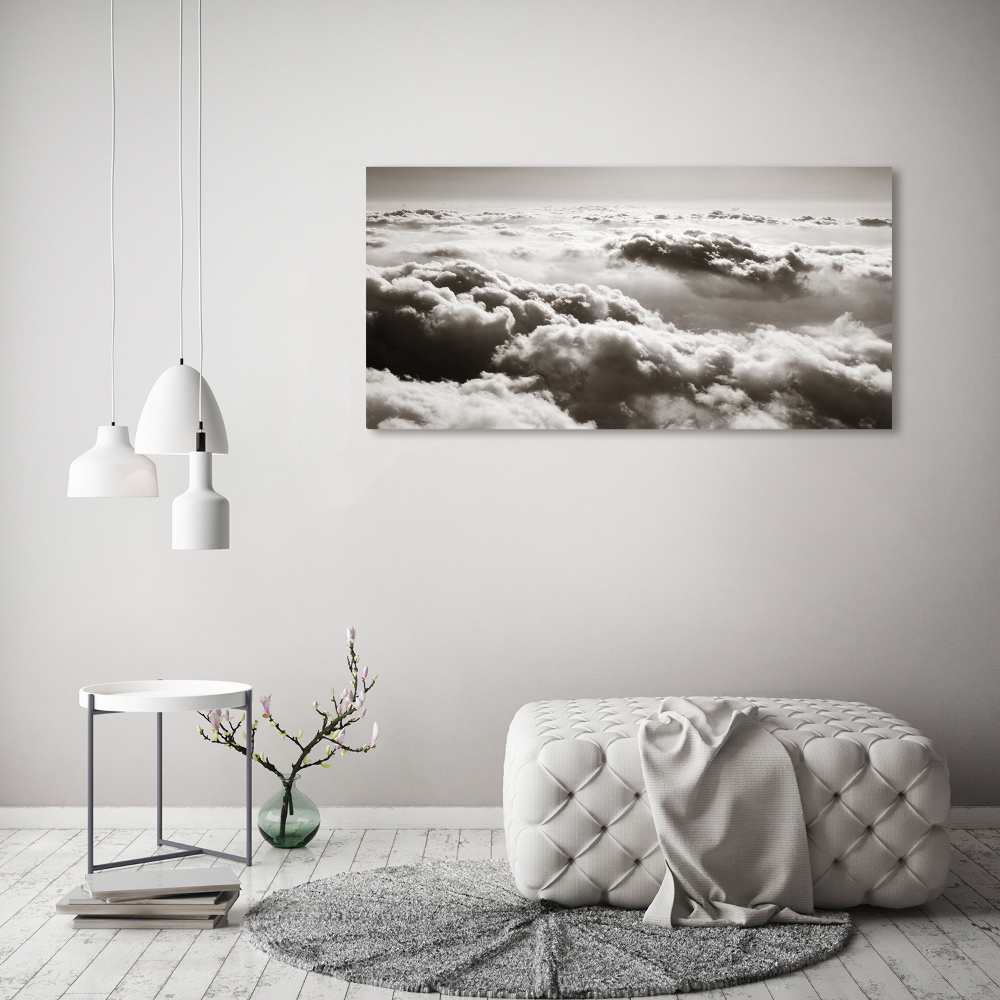 Tableau acrylique Vue des nuages à partir d'un oiseau