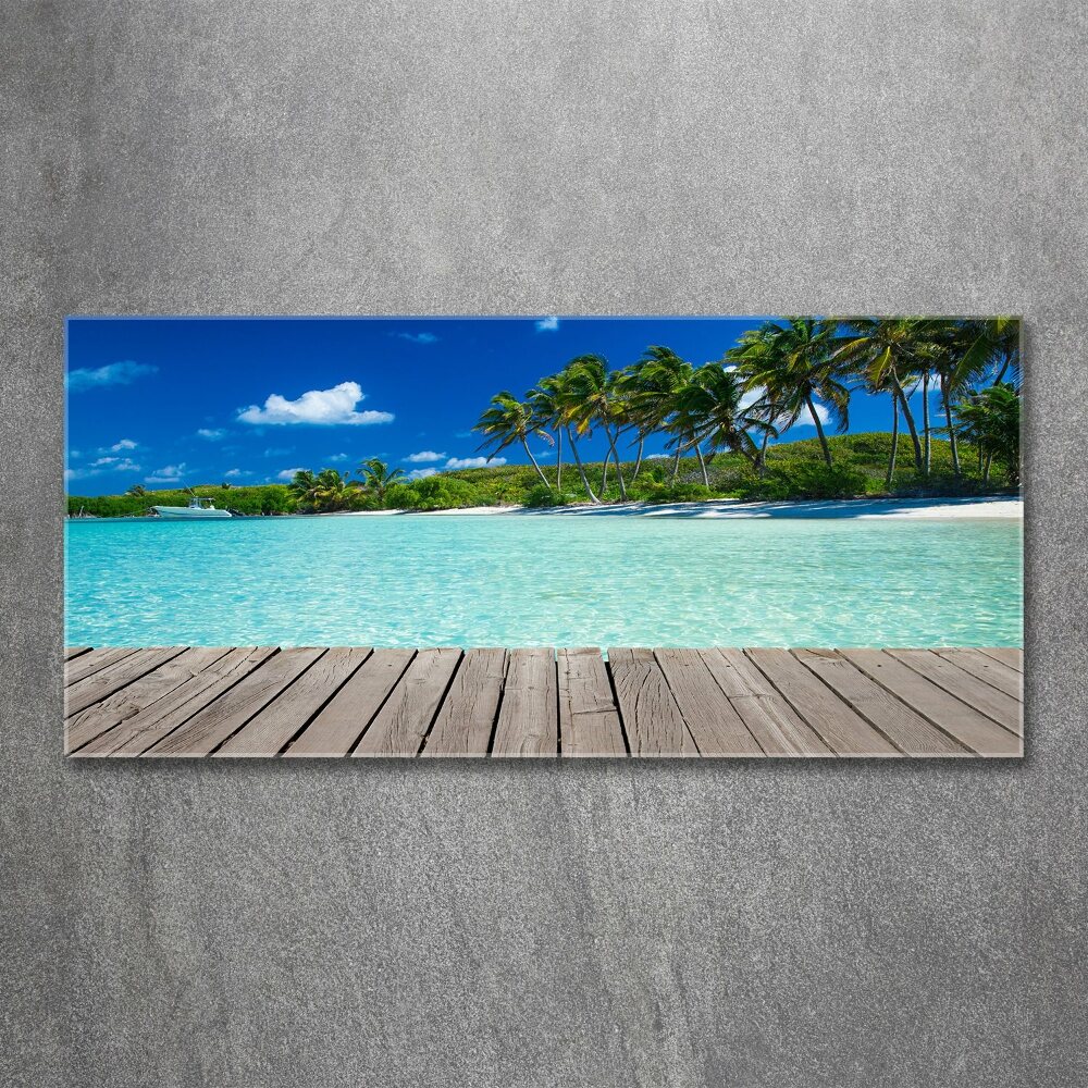 Tableau verre acrylique Plage exotique