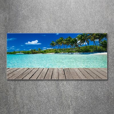 Tableau verre acrylique Plage exotique