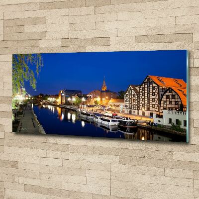 Tableau en acrylique Bydgoszcz la nuit