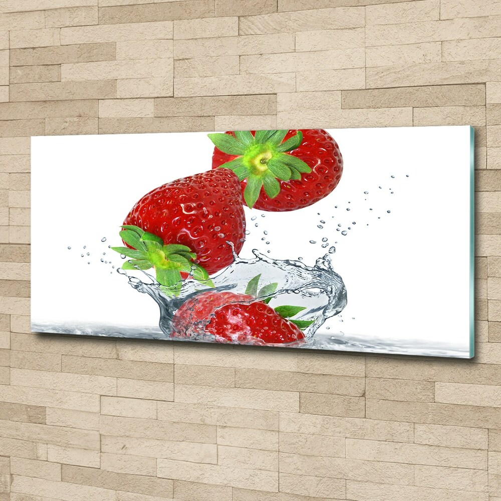 Acrylique tableau Chute de fraises