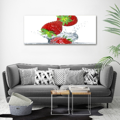 Acrylique tableau Chute de fraises