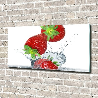 Acrylique tableau Chute de fraises