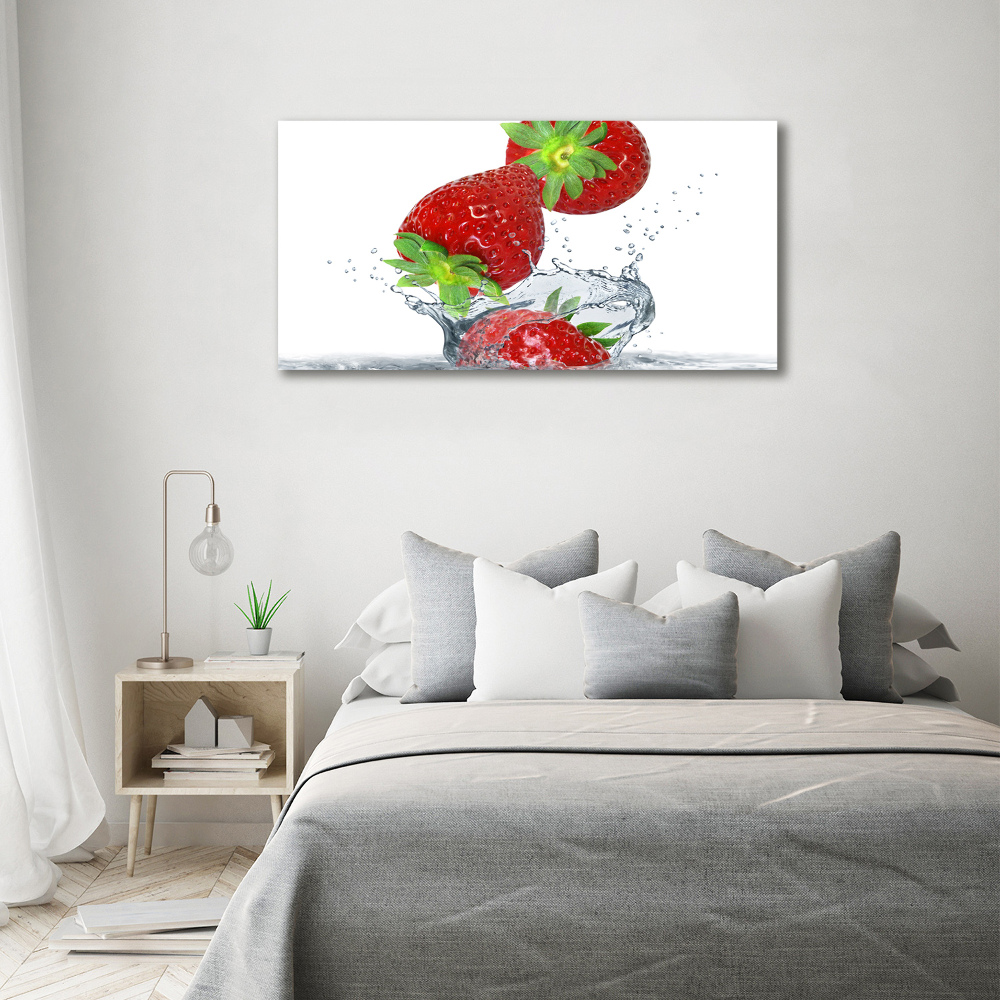 Acrylique tableau Chute de fraises