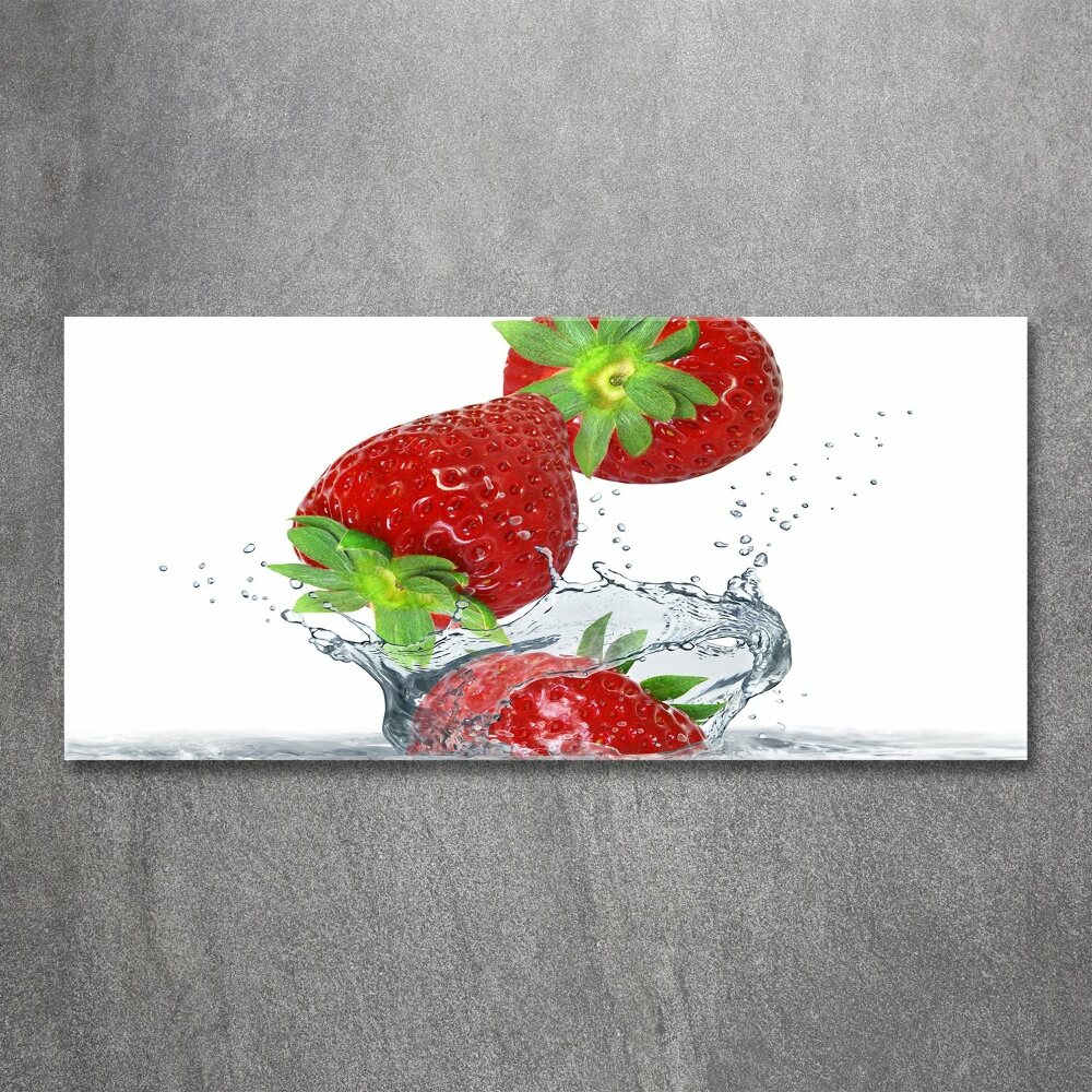 Acrylique tableau Chute de fraises