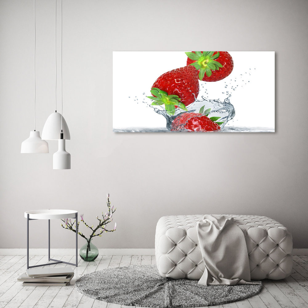 Acrylique tableau Chute de fraises