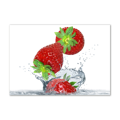 Acrylique tableau Chute de fraises