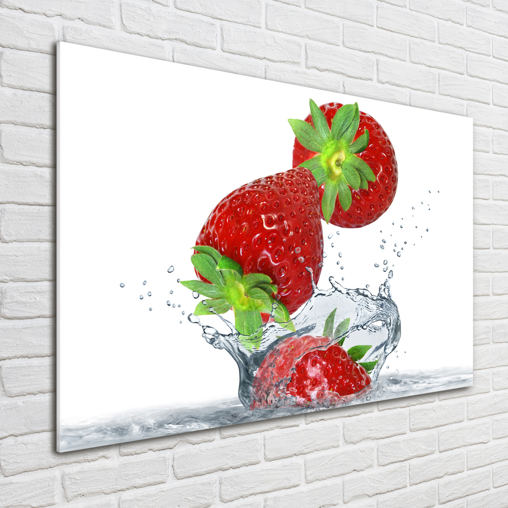 Acrylique tableau Chute de fraises