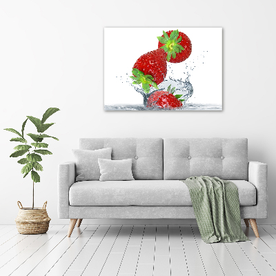 Acrylique tableau Chute de fraises