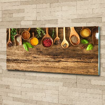 Tableau acrylique Epices en bois