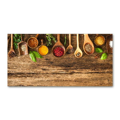 Tableau acrylique Epices en bois