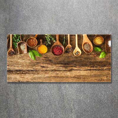 Tableau acrylique Epices en bois