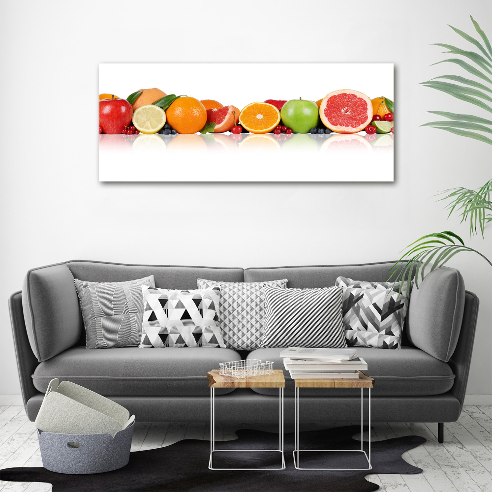 Tableau sur verre acrylique Fruits colorés