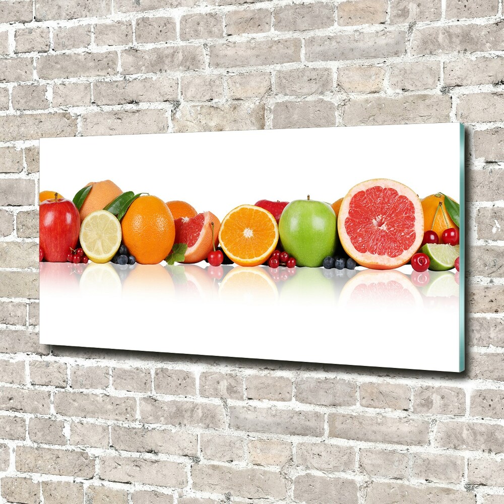 Tableau sur verre acrylique Fruits colorés