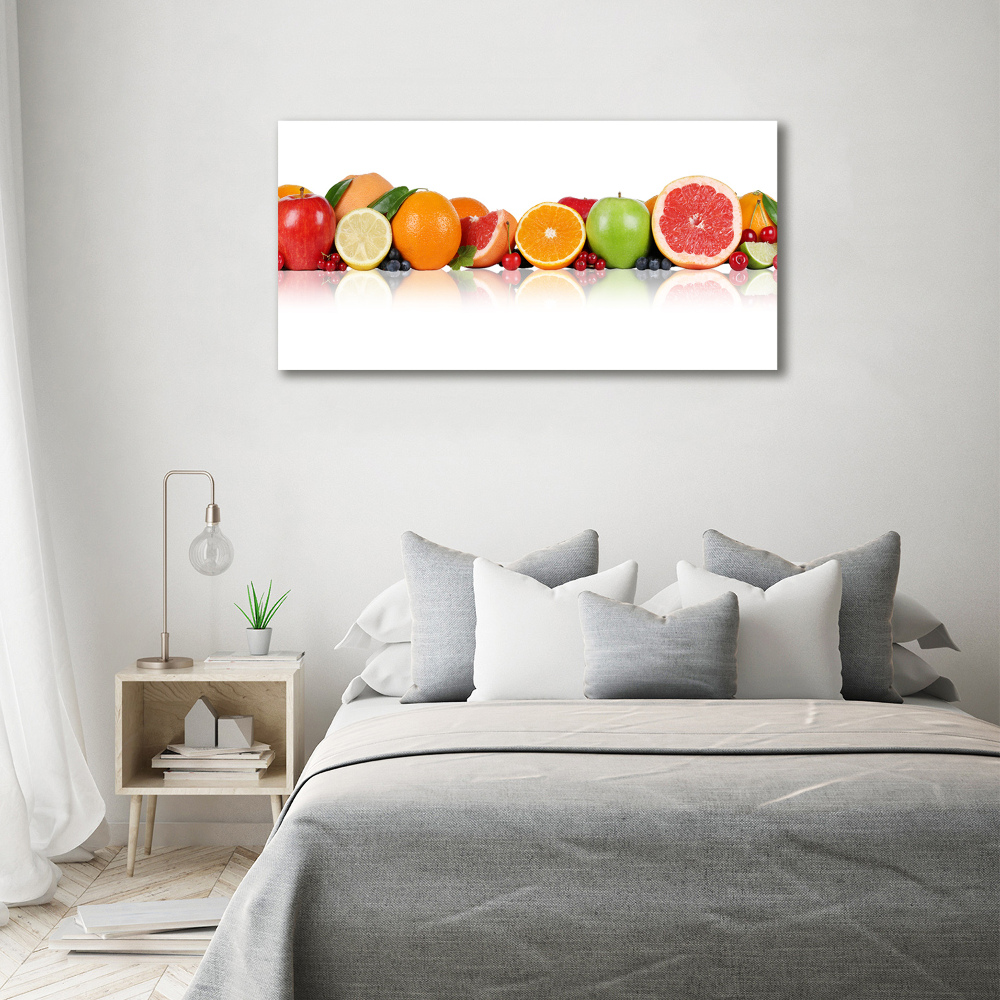 Tableau sur verre acrylique Fruits colorés