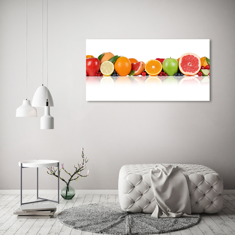 Tableau sur verre acrylique Fruits colorés