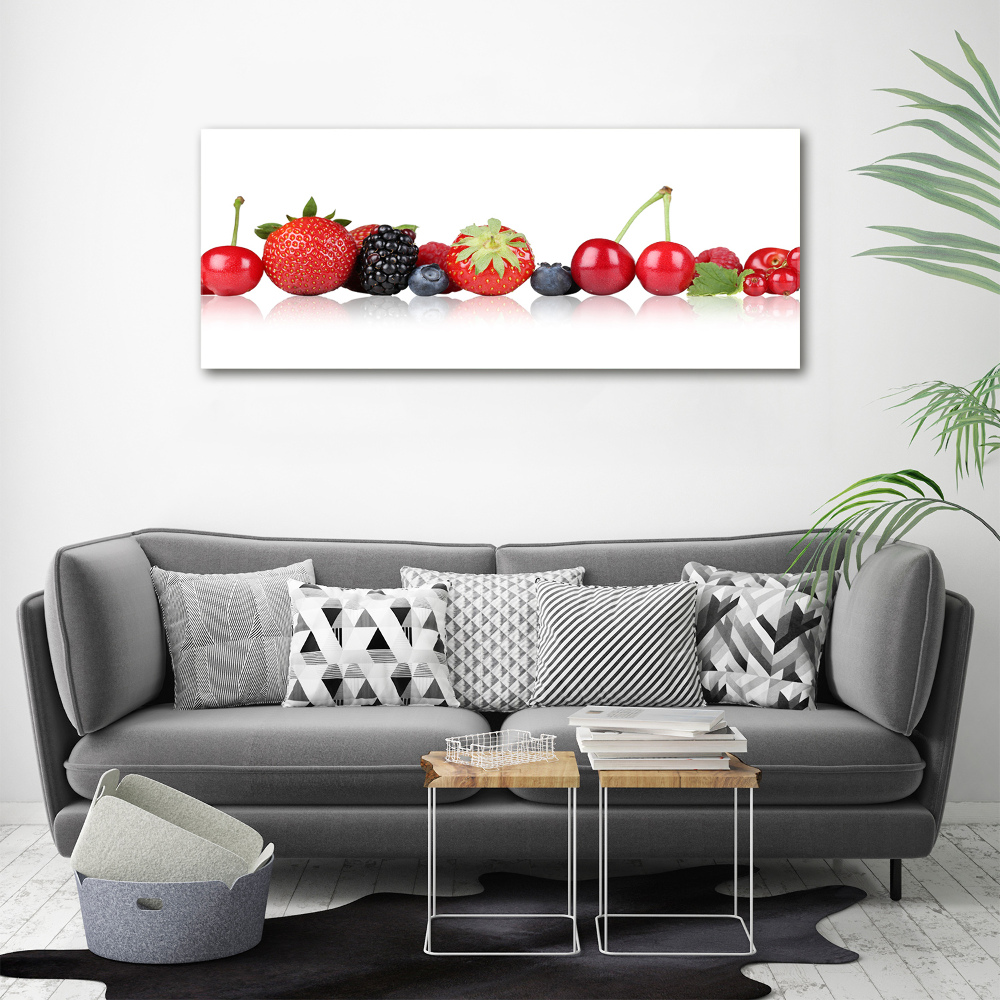 Tableau en acrylique Fruits en rangée