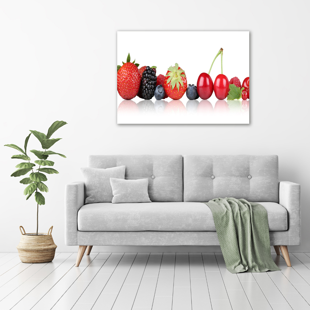 Tableau en acrylique Fruits en rangée