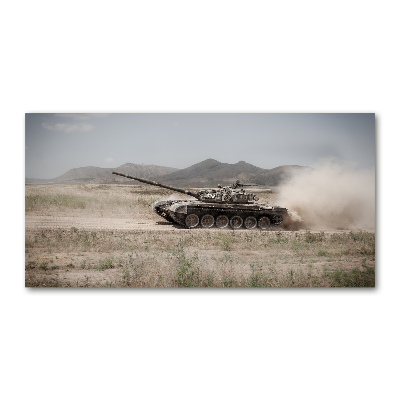 Tableau verre acrylique Char d'assaut dans le désert