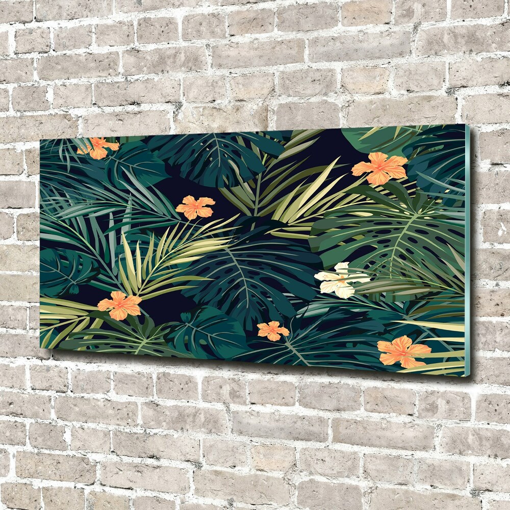 Tableau en acrylique Feuilles tropicales