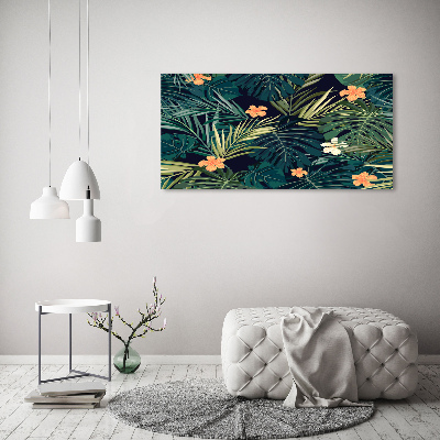 Tableau en acrylique Feuilles tropicales