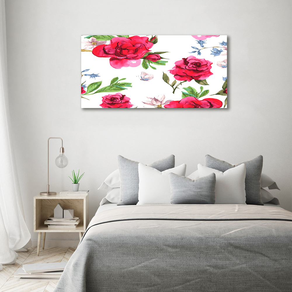 Tableau en acrylique Roses rouges