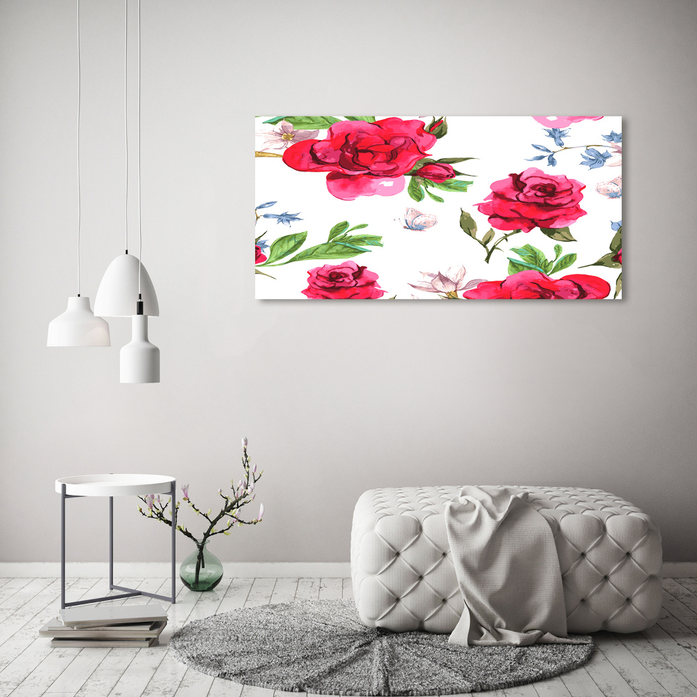 Tableau en acrylique Roses rouges