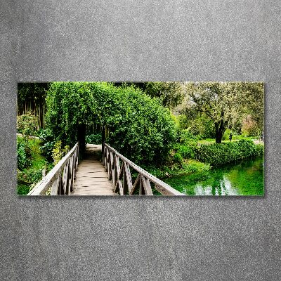 Tableau verre acrylique Pont au-dessus d'une rivière