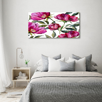 Tableau en acrylique Pivoines roses