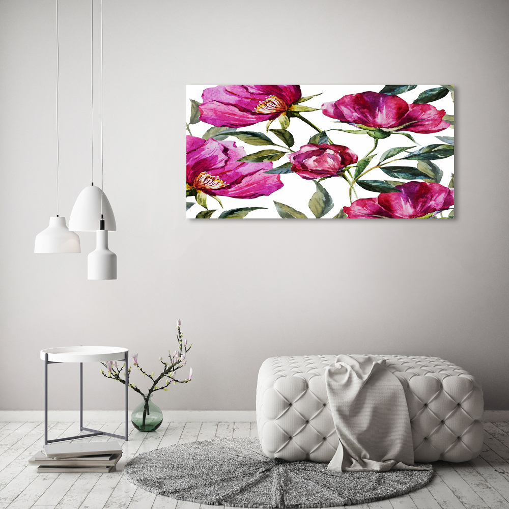 Tableau en acrylique Pivoines roses