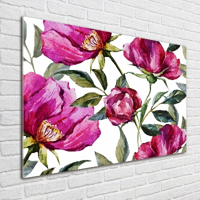 Tableau en acrylique Pivoines roses