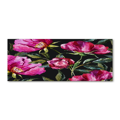 Acrylique tableau Pivoines roses