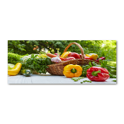 Tableau sur verre acrylique Panier de légumes