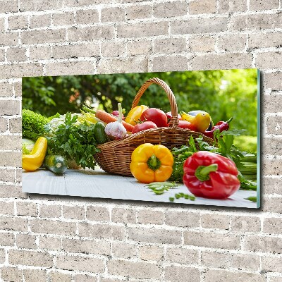 Tableau sur verre acrylique Panier de légumes