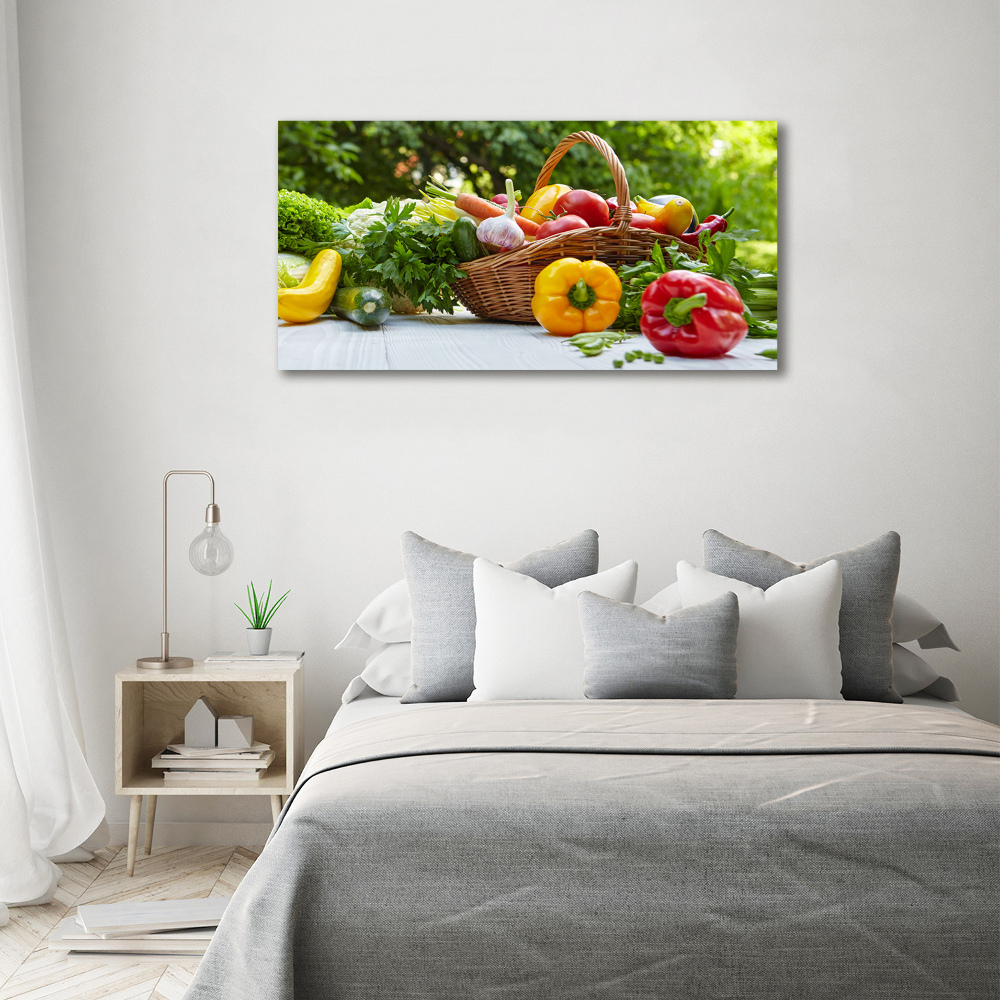 Tableau sur verre acrylique Panier de légumes